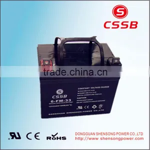 12V33Ah Rechargeable Valve Regulated Lead Carbon Battery thumbnail-1