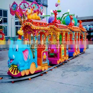Amusement Kids Mini Ride on Train and Track Elephant Track Train Amusement Park Train Rides for Sale thumbnail-2