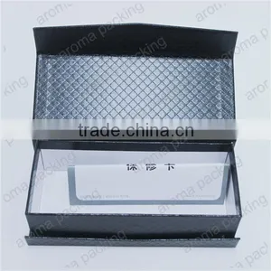 High Quality Black Cardboard Box, Folded Black Gift Box With Magnet Inside thumbnail-3