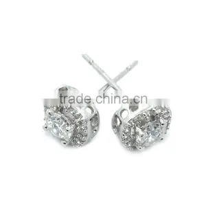925 Silver Jewelry Diamond Stud White Gold With Starry Dimond Stud Earrings thumbnail-2