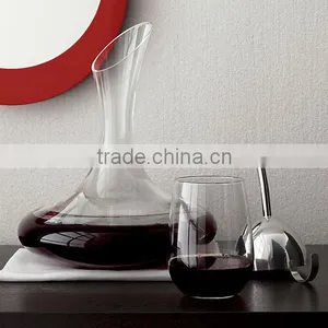 Handblown Decanter and Stemless Wine Glass thumbnail-1
