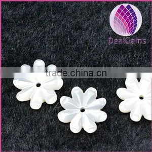 10mm White Shell Carve Snowflake Beads for Jewerly Finding thumbnail-1