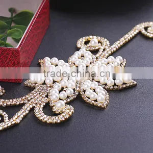 2016 New Design Rhinestone Lace Trimmings for Dresses thumbnail-2
