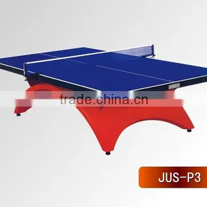 Hebei Factory Manufacture Tainbow Shape Table Indoor/outdoor Table Folded Portable Tennis Table thumbnail-1
