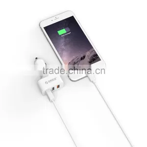 Orico Factory Price Top Quality CE FCC ROHS QC2.0 Car Charger With 3ports thumbnail-2
