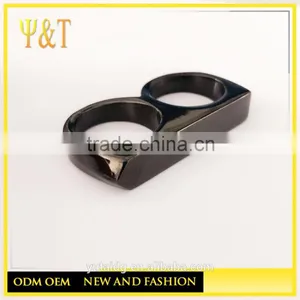 Jingli Jewelry 2016 Fashion 18k Solid Jewelry Two Finger 14k Gold Rings China thumbnail-2