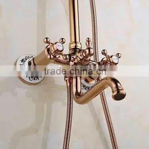 New Arrival in Wall Rose Gold Rainfall Shower Head Shower Set thumbnail-6