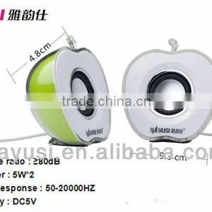 A.PPLE Shape USB2.0 Factory Mini Speaker With Light thumbnail-4