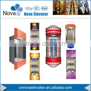 Gearless Mini-Machine Room Sightseeing and Passenger Elevator and Lift thumbnail-1