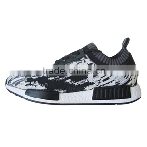Latest Design Popular Black Flyknit Upper Running Shoes thumbnail-1