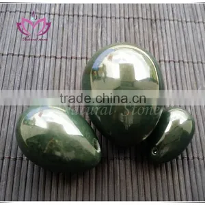 Yoni Jade Eggs, L/M/S 3 Sizes, Sideway Drilled, Made of Natural & Genuine Nephrite thumbnail-1