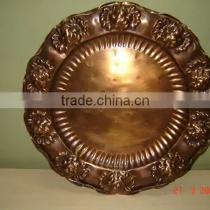 Solid Gregorian Copper Charger Plates and Decor Plates thumbnail-1