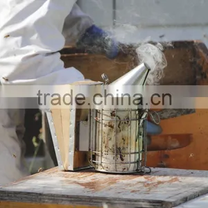 Beekeeping Equipment Stainless Steel Leather Bee Smoker for Hot Sale thumbnail-6