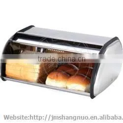 Mirror Polish Stainless Steel Bread Bin thumbnail-1