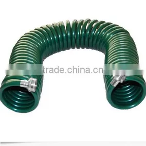 Moss Green Polyurethane Spiral Tube, PU Coil Hose With Brass Ends&Tail(6.5*10mm*6m),Pneumatic Fitting thumbnail-2