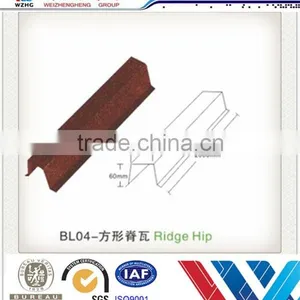 Hot Sale Steel Sheet Accessory Roof Tile Ridge Caps Roof Tin Caps Color Steel Sheet Ridge thumbnail-1