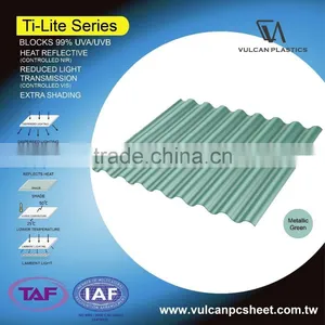 Plastic Polycarbonate Silver Laminated Sheet (Ti-Lite Metallic Green Series) thumbnail-1