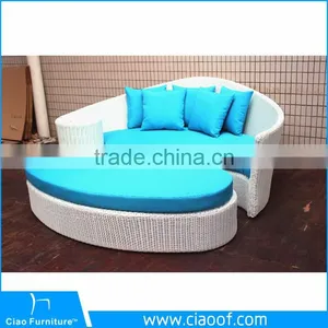 Modern Hotel Water Resistant Synthetic Rattan Daybed / Outdoor Daybed thumbnail-2
