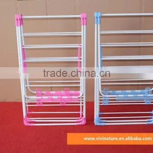 Heavy Duty Folding Dryer Hanger With Wing Style Indoor Drying Rack in White thumbnail-4