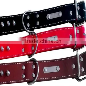 CY114 Wholesale PU Lady Dog Collar Comfort Leather Single Row Rivets Collar Alloy Spikes Gentle Rivet Dog Collar thumbnail-6
