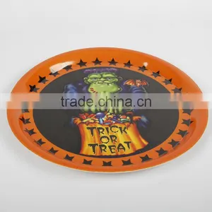 Multicolor Plastic Round Disk/plate for Halloween thumbnail-2