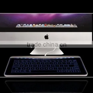 New Transparent Super Thin Glass Touch LED Backlit Universal Wired Keyboard For Windows/IOS/Android/OSX With Gesture Function thumbnail-6