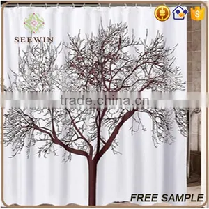 Big Tree Patterns Waterproof Polyester Shower Curtains thumbnail-4