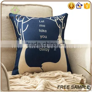 Logo Printed and Pattern Customized Linen Back Cushion thumbnail-1