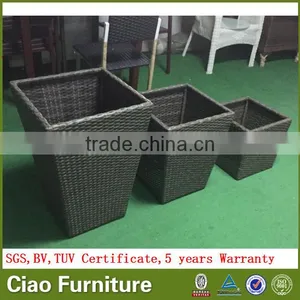 Garden Rattan Plant Pot Outdoor Flower Planter thumbnail-3