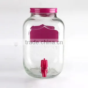 Circleware Colorful 5L Yorkshire Glass Beverage Drink Dispenser thumbnail-3