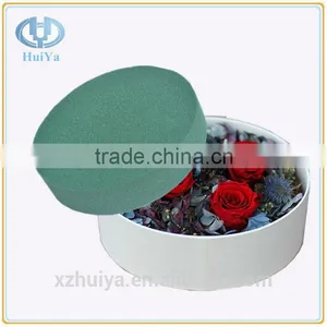 Green Round Cyclinder Shape Floral Foam Plate for Round Flower Box for Valentine's Day thumbnail-1
