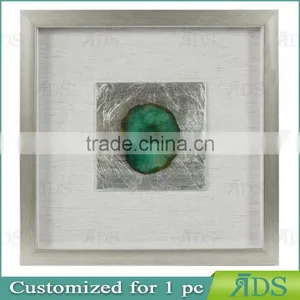 Natural Solid Wooden Shadow Box With Agate Stone thumbnail-1