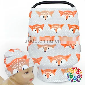 Infant and Toddler Multipurpose New Fox Print Baby Car Seat Cover Canopy thumbnail-1