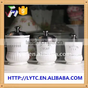 Top Grade Embossment Ceramic Canister thumbnail-1