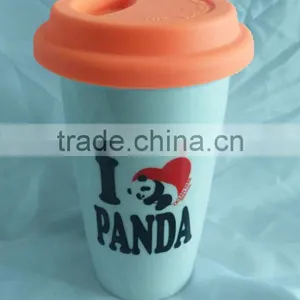 Ceramic Material Heat Resistant Double Wall Drinking Mug for Travel thumbnail-1