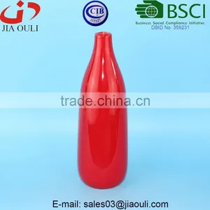 Wedding and Home Decor Modern Ceramic Vase Glazed Red thumbnail-2