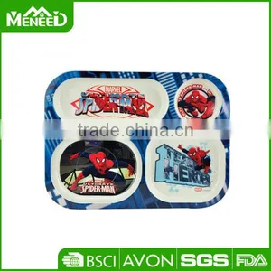 Funny Spider-man Design Melamine Kids 4 Compartment Plate Fruit thumbnail-1
