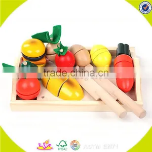 Wholesale Top Quality Wooden Fruit Cutting Toy, DIY Kids Wooden Vegetables Cutting Toy, Role Play Wooden Cutting Toy W10B099 thumbnail-2