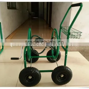 Portable Water Pipe Cart ,metal Four Wheel Garden Hose Reel Cart ,Garden Sprinkler Cart thumbnail-2