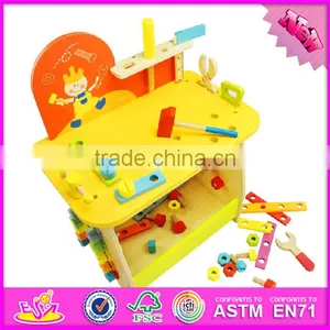 2016 New Design Cartoon Children Wooden Diy Workbench W03D077 thumbnail-4