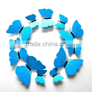 Butterfly Cut Out Pattern Removable Home Wallpaper Art DIY Kids Room Decoration 3d Wall Stickers thumbnail-2