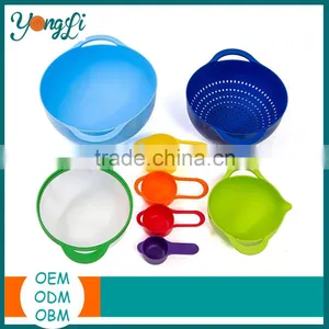 Colorful Stackable Bowls For Baking 8-Piece Measuring Mixing Bowl Set thumbnail-1