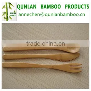 Bamboo Dinnerware Set With Slate Plate thumbnail-1