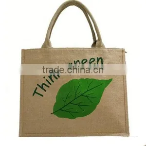 Christmas Fashion Tote Bag Made by Jute Fabric Recycling thumbnail-6