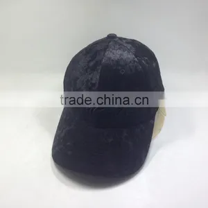 100% Velvet Fabric Baseball Caps Custom Color thumbnail-5