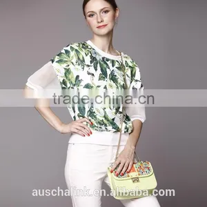 Fashion Pattern Wholesale Custom Women Woodland t Shirt Printing thumbnail-1