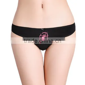 Sexy Hot Teen Girls Underwear Flower Embroidery Panties Women's Thongs thumbnail-1