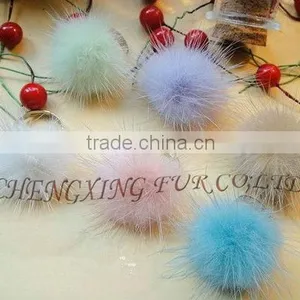 CX-F-01 Mink Fur Cute Ball Fashion Ring thumbnail-1