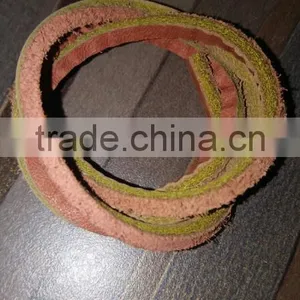 Brown and White Colour Flat Leather Shoe Lace thumbnail-2