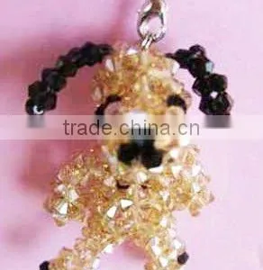 Fashion Crystal Snoopy Charm Accessories, Lovely Charm Accessories for Mobile Phone, Cell Phone, Kids Costume thumbnail-1